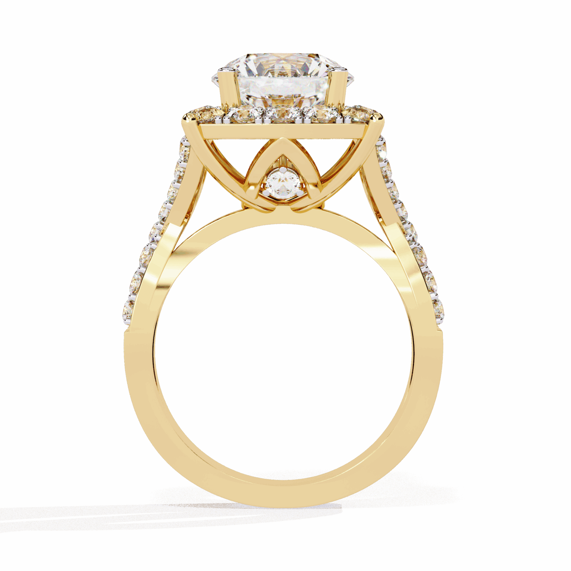 3.5 Carat Round Day and Night Ring in Moissanite | House of Estara
