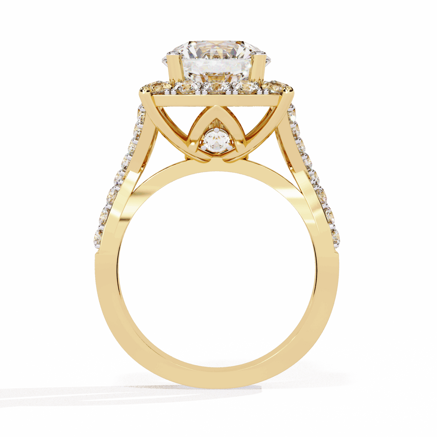 3.5 Carat Round Day and Night Ring in Moissanite | House of Estara