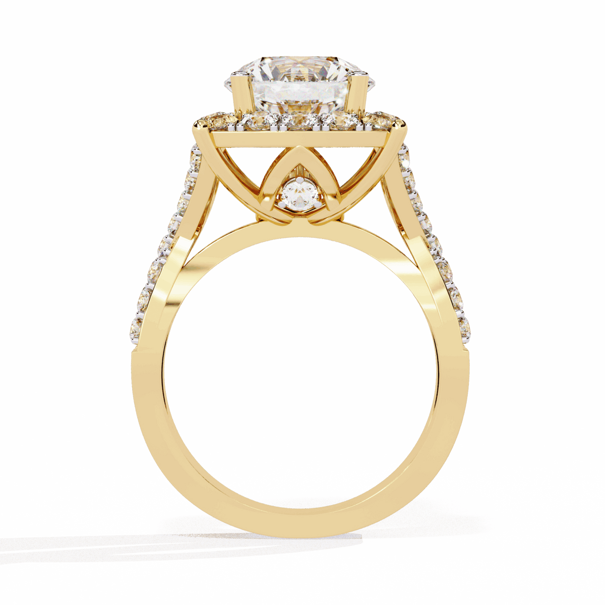 3.5 Carat Round Day and Night Ring in Moissanite | House of Estara