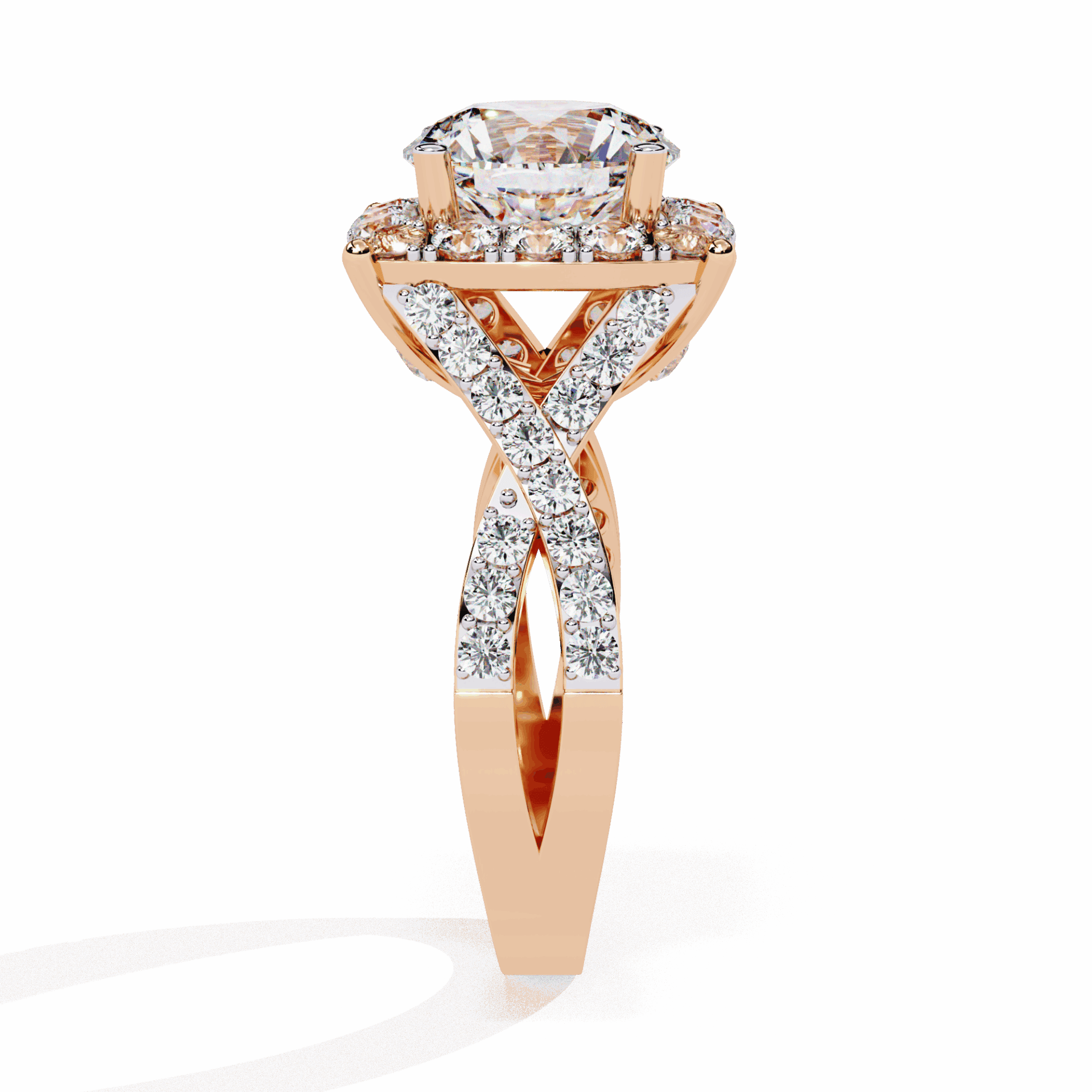 3.5 Carat Round Day and Night Ring in Moissanite | House of Estara
