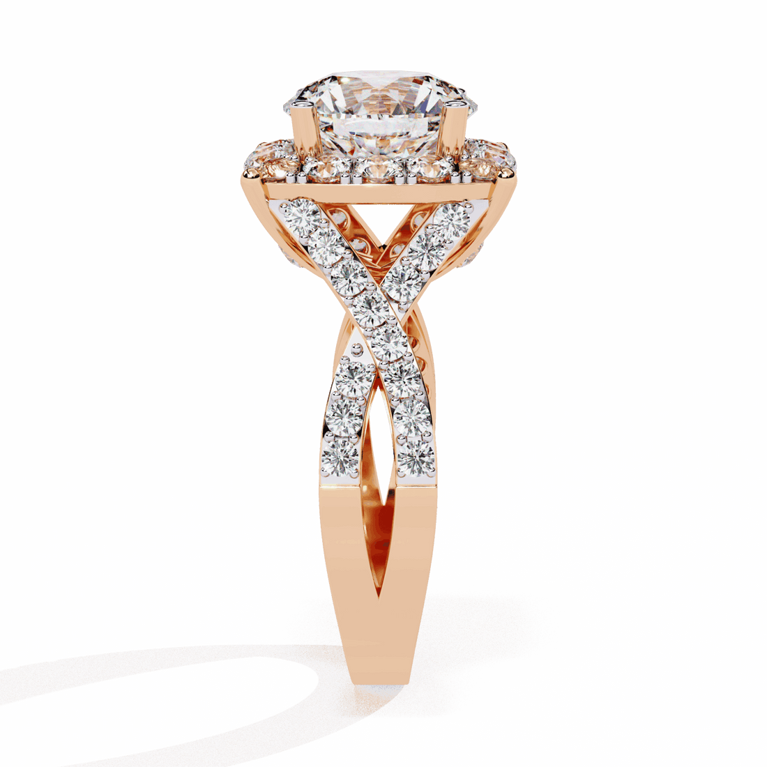 3.5 Carat Round Day and Night Ring in Moissanite | House of Estara