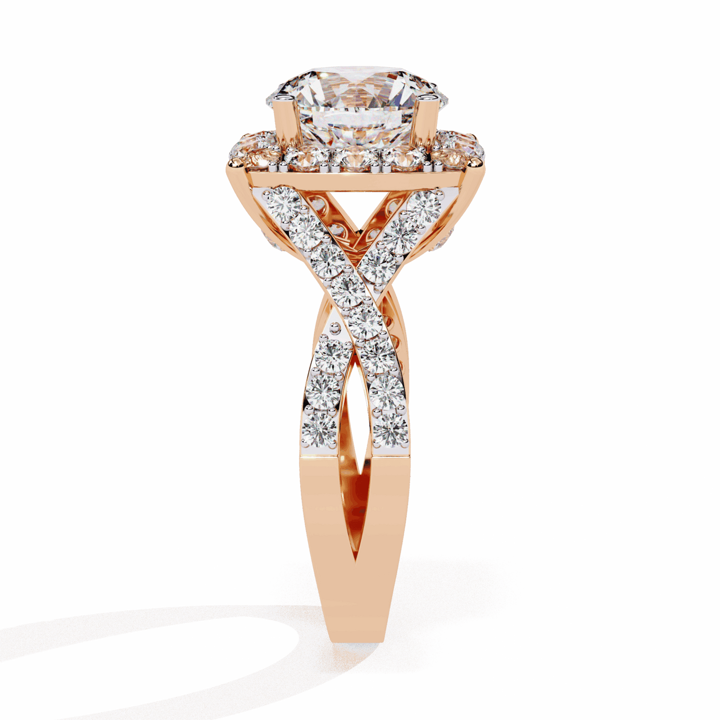 3.5 Carat Round Day and Night Ring in Moissanite | House of Estara