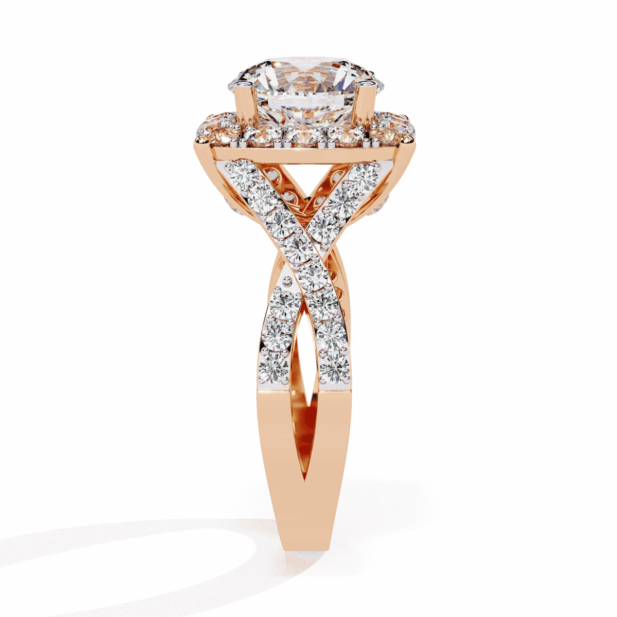3.5 Carat Round Day and Night Ring in Moissanite | House of Estara