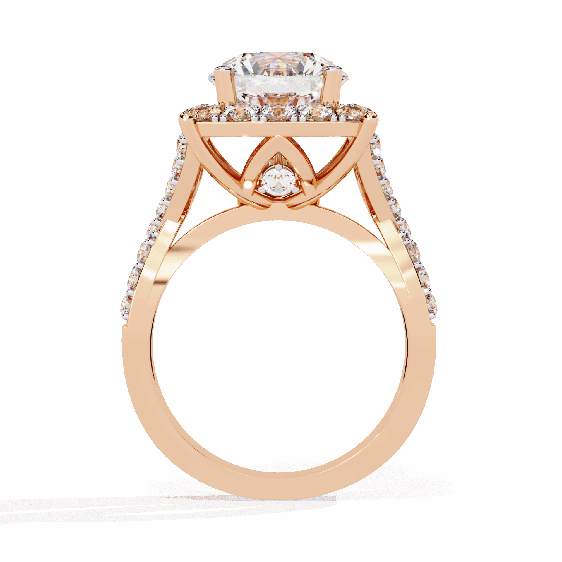 3.5 Carat Round Day and Night Ring in Moissanite | House of Estara