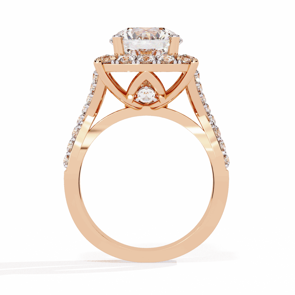 3.5 Carat Round Day and Night Ring in Moissanite | House of Estara