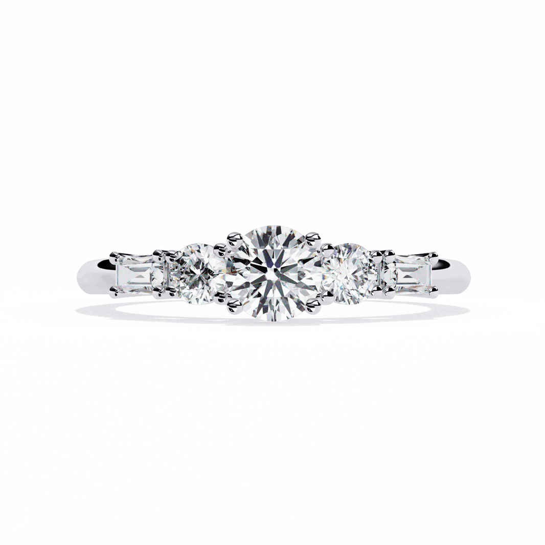 0.75 Carat Round Timeless Band in Moissanite | House of Estara