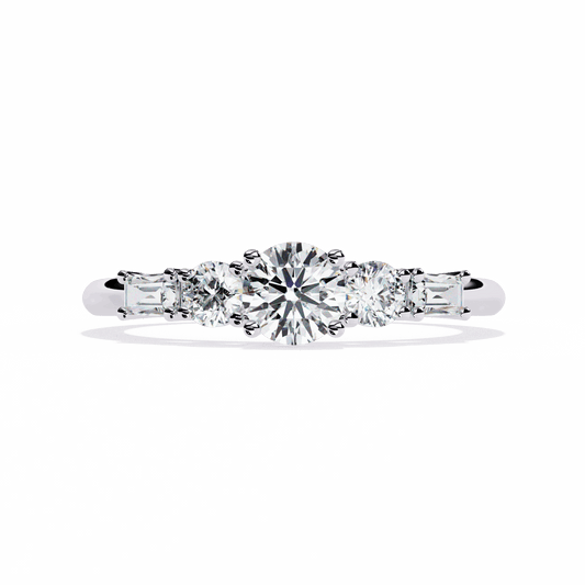 0.75 Carat Round Timeless Band in Moissanite | House of Estara