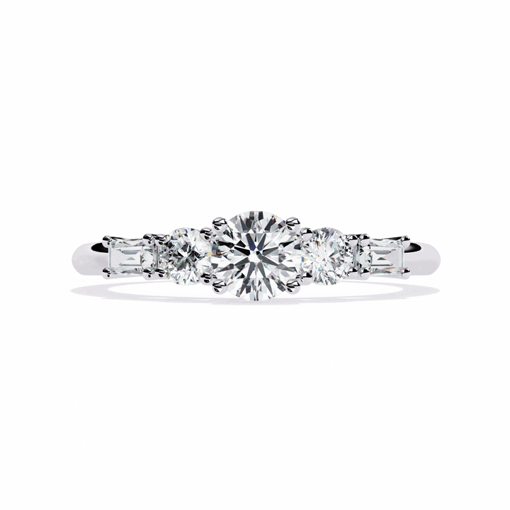 0.75 Carat Round Timeless Band in Moissanite | House of Estara