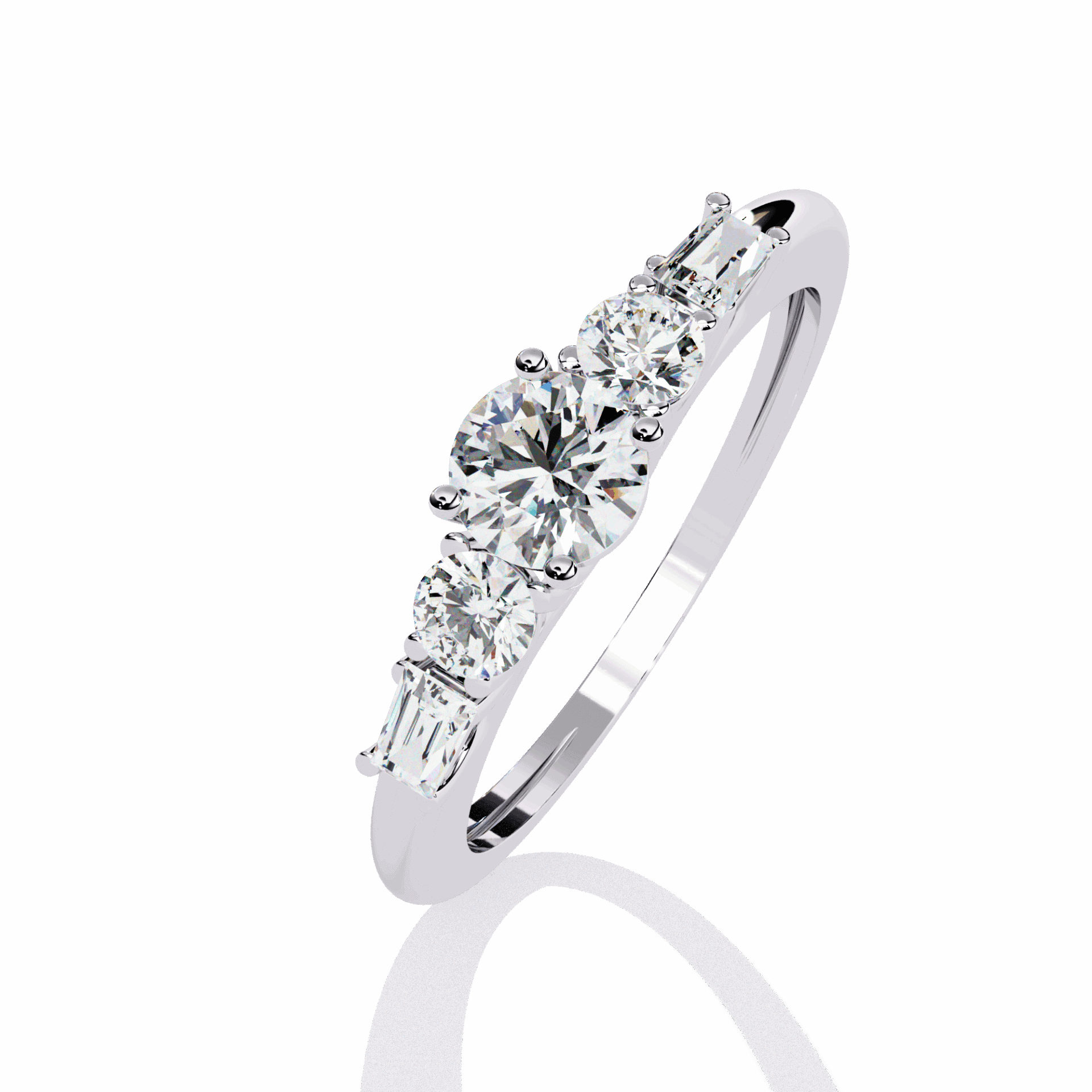 0.75 Carat Round Timeless Band in Moissanite | House of Estara