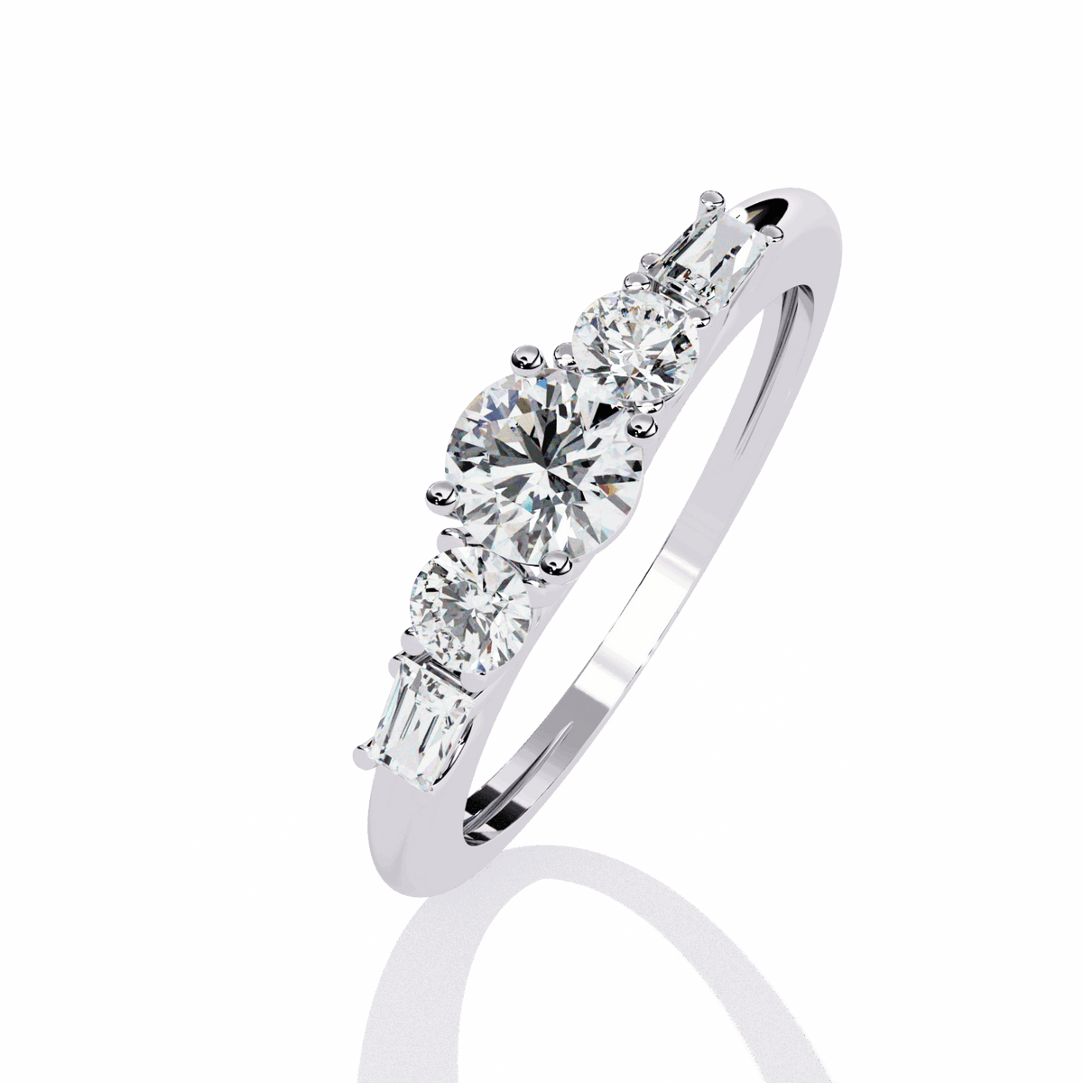0.75 Carat Round Timeless Band in Moissanite | House of Estara