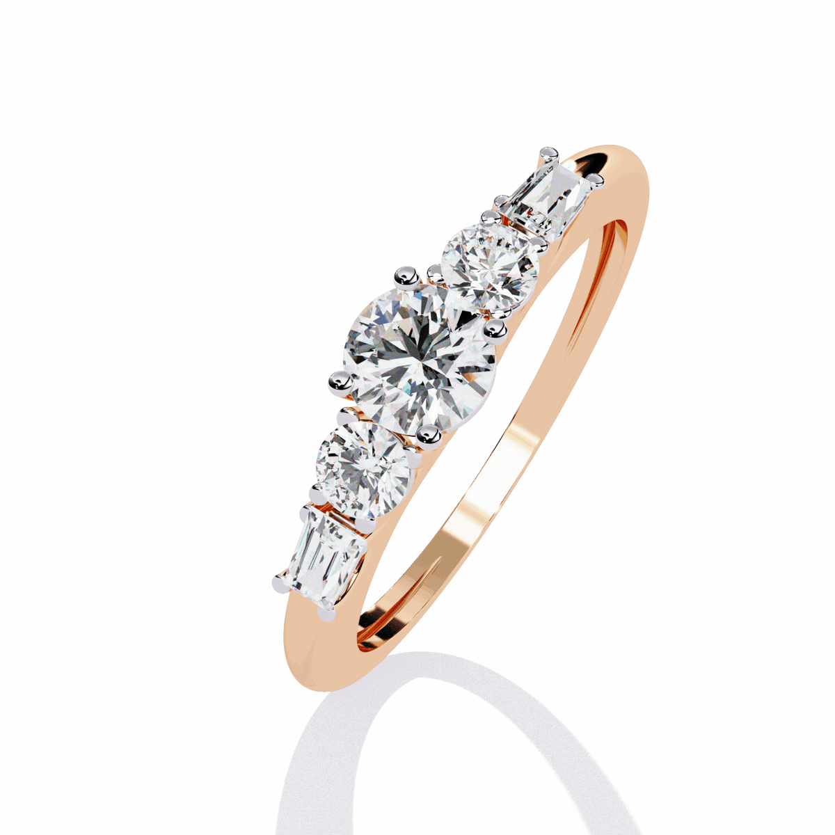 0.75 Carat Round Timeless Band in Moissanite | House of Estara