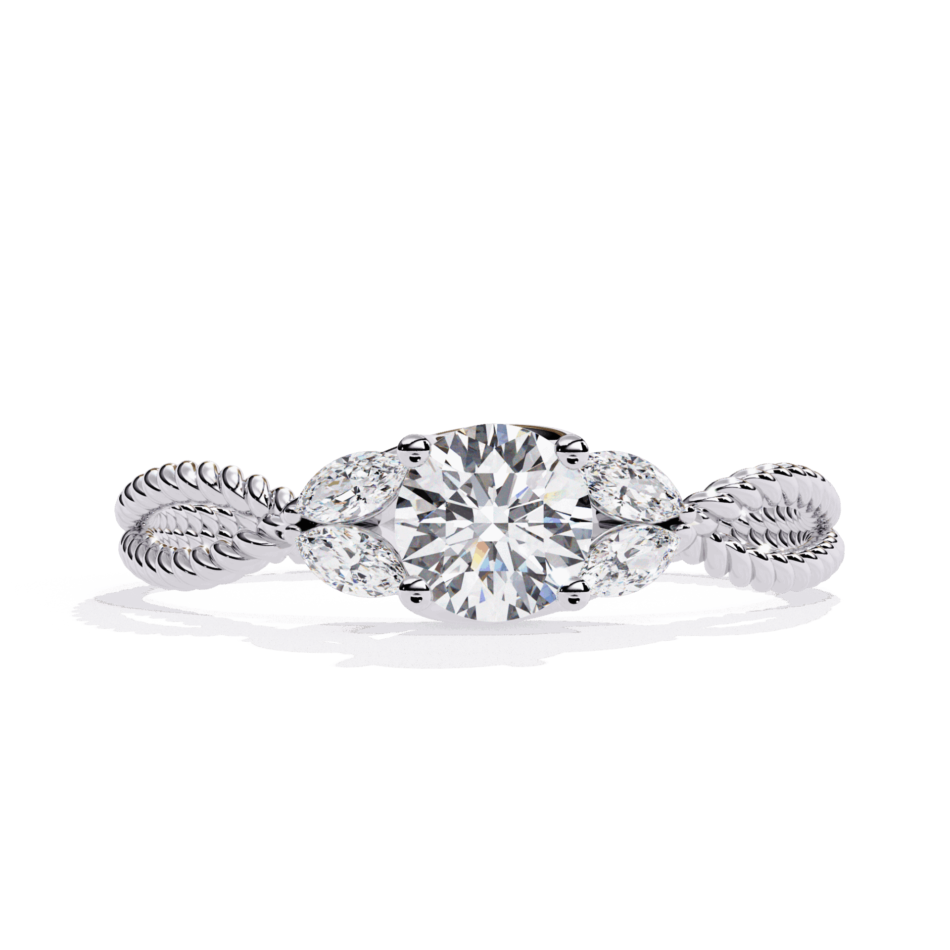 0.5 Carat Round Twilight Band in Moissanite | House of Estara
