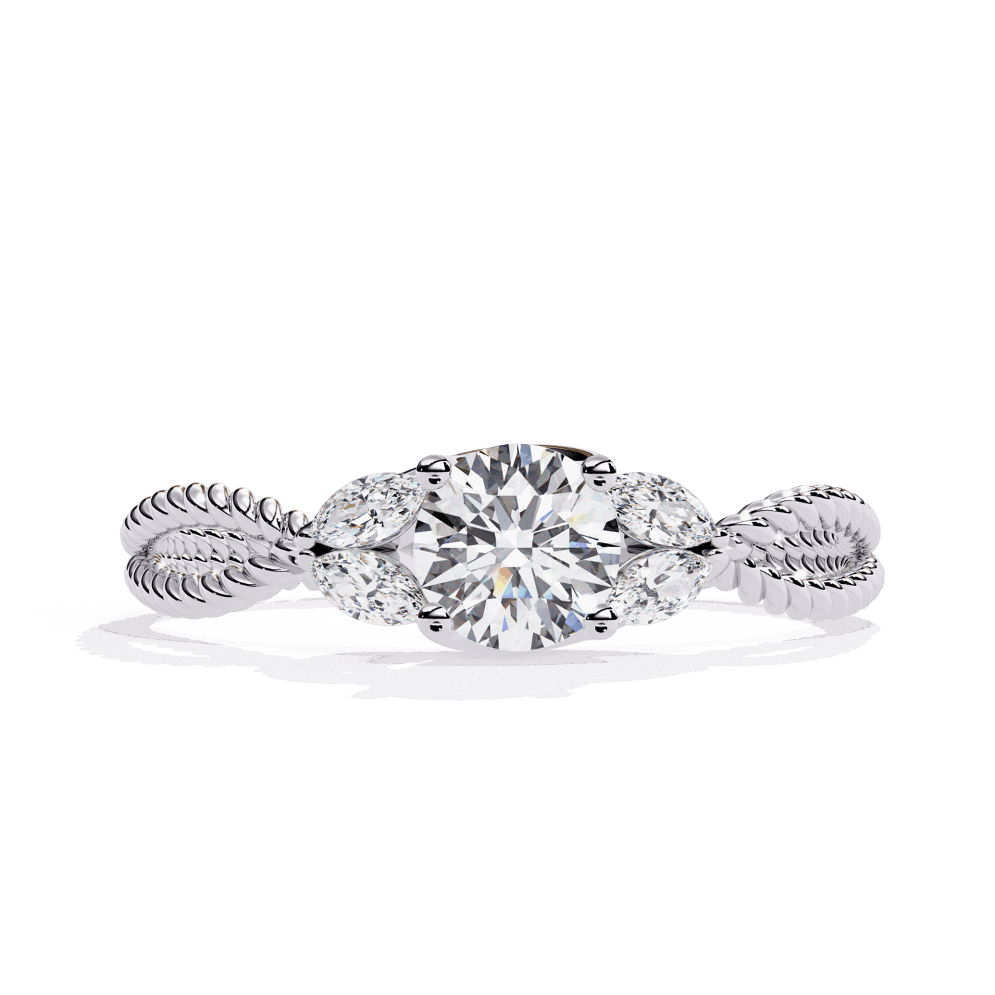 0.5 Carat Round Twilight Band in Moissanite | House of Estara