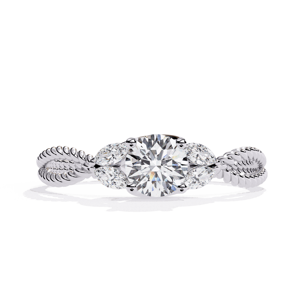 0.5 Carat Round Twilight Band in Moissanite | House of Estara