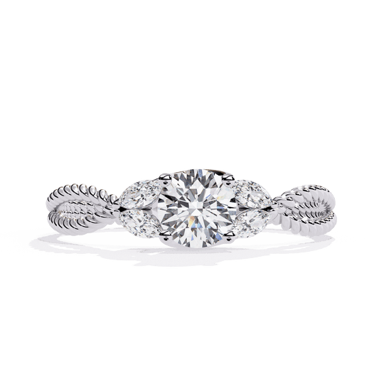 0.5 Carat Round Twilight Band in Moissanite | House of Estara