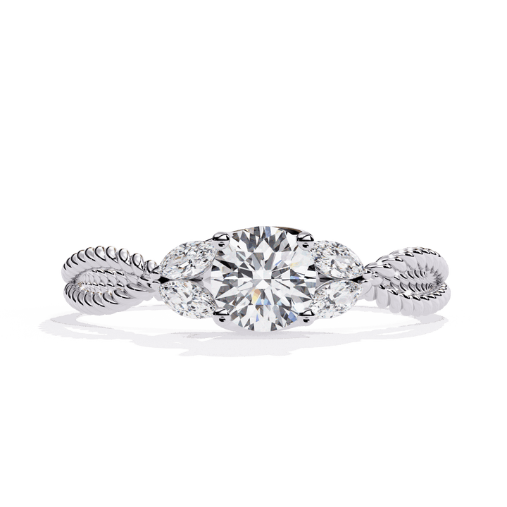 0.5 Carat Round Twilight Band in Moissanite | House of Estara