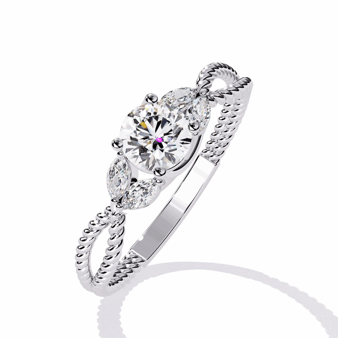 0.5 Carat Round Twilight Band in Moissanite | House of Estara