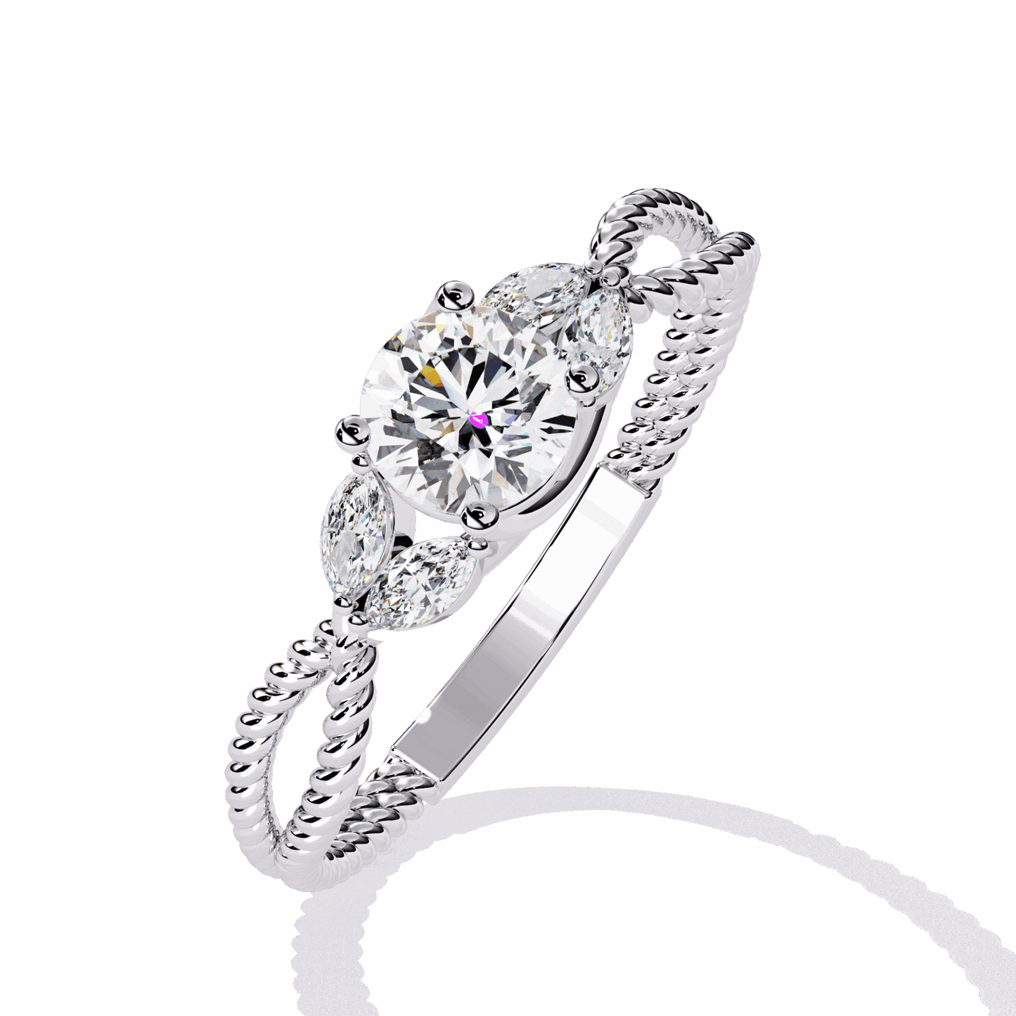 0.5 Carat Round Twilight Band in Moissanite | House of Estara