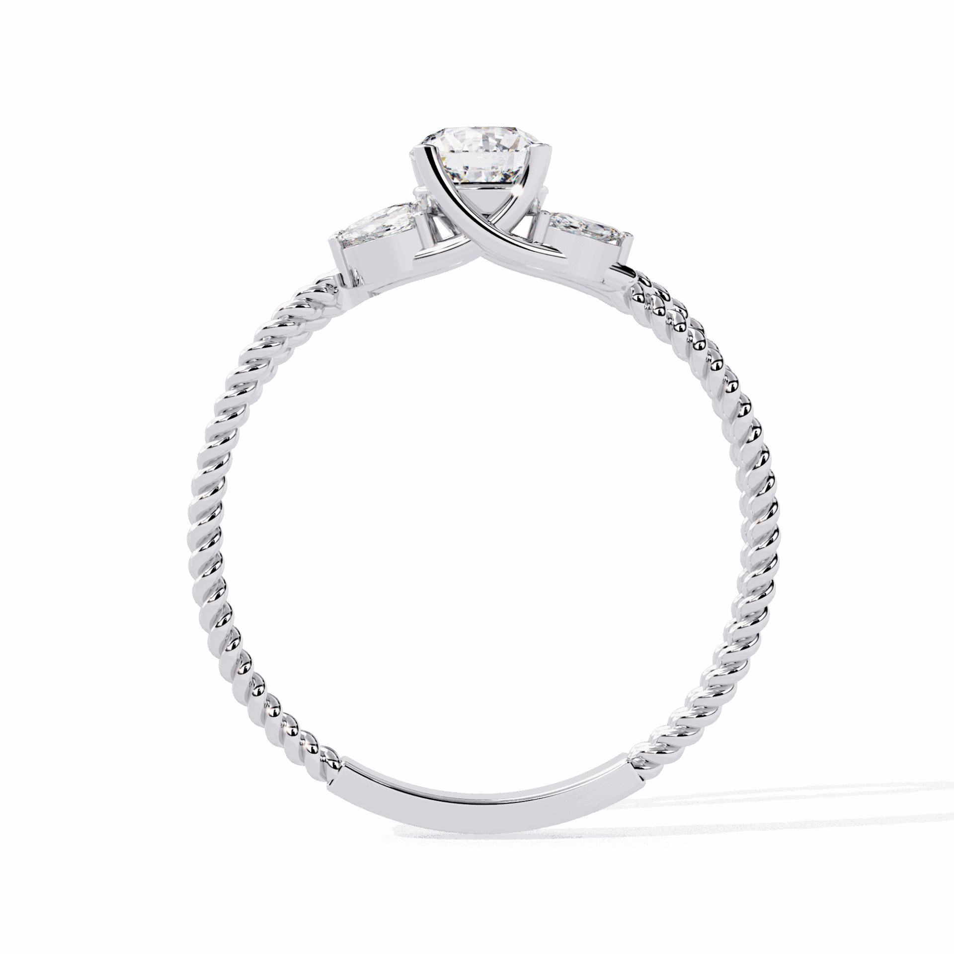 0.5 Carat Round Twilight Band in Moissanite | House of Estara