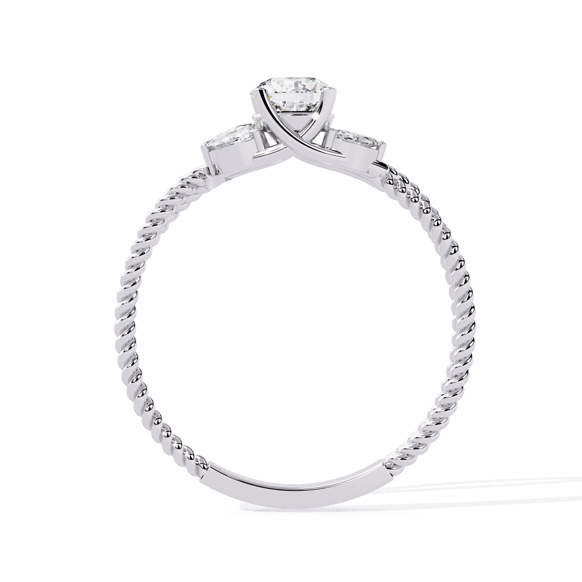 0.5 Carat Round Twilight Band in Moissanite | House of Estara