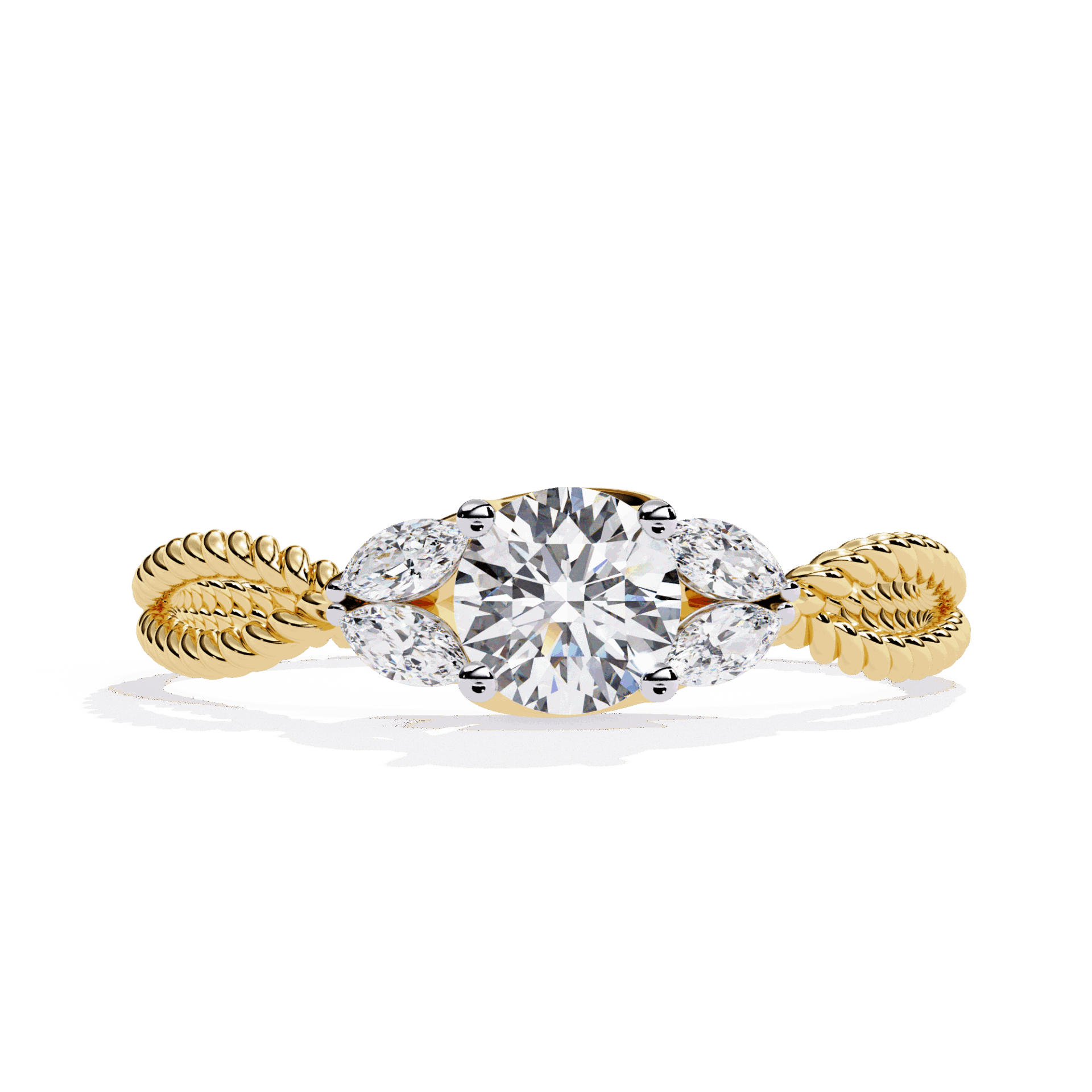 0.5 Carat Round Twilight Band in Moissanite | House of Estara