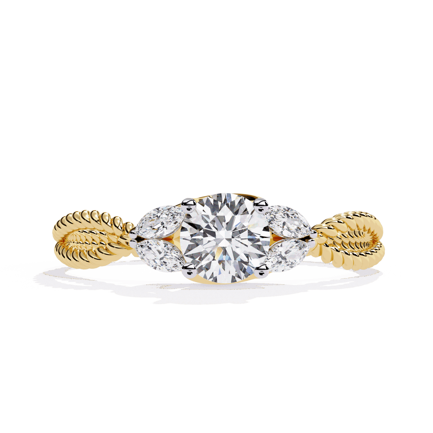 0.5 Carat Round Twilight Band in Moissanite | House of Estara