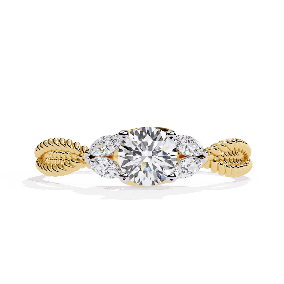 0.5 Carat Round Twilight Band in Moissanite | House of Estara