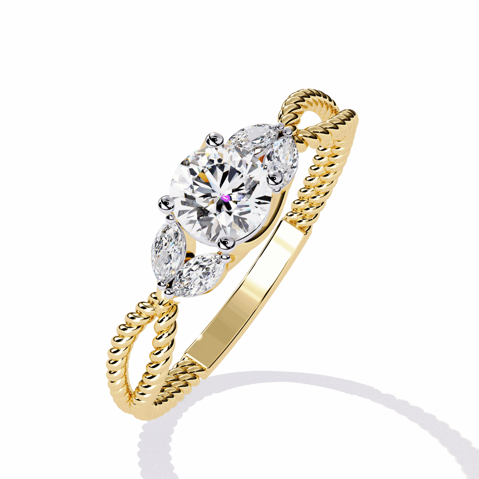 0.5 Carat Round Twilight Band in Moissanite | House of Estara