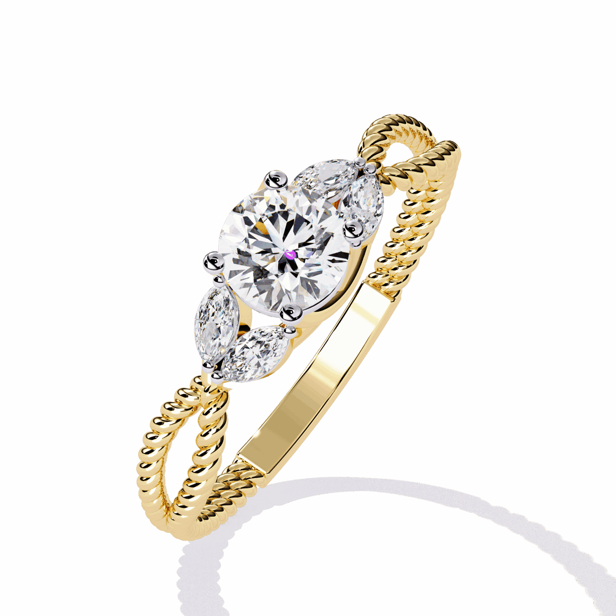 0.5 Carat Round Twilight Band in Moissanite | House of Estara