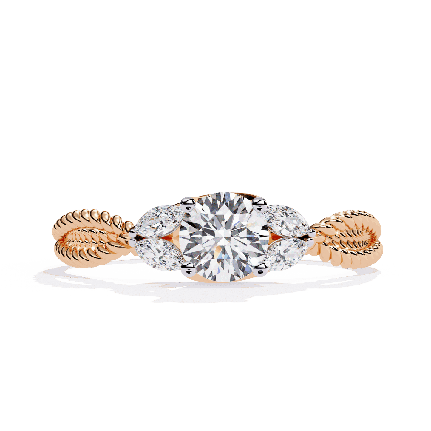 0.5 Carat Round Twilight Band in Moissanite | House of Estara