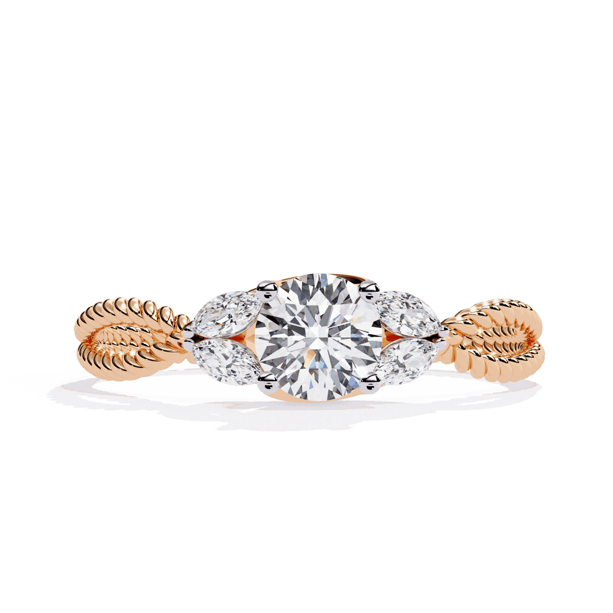 0.5 Carat Round Twilight Band in Moissanite | House of Estara