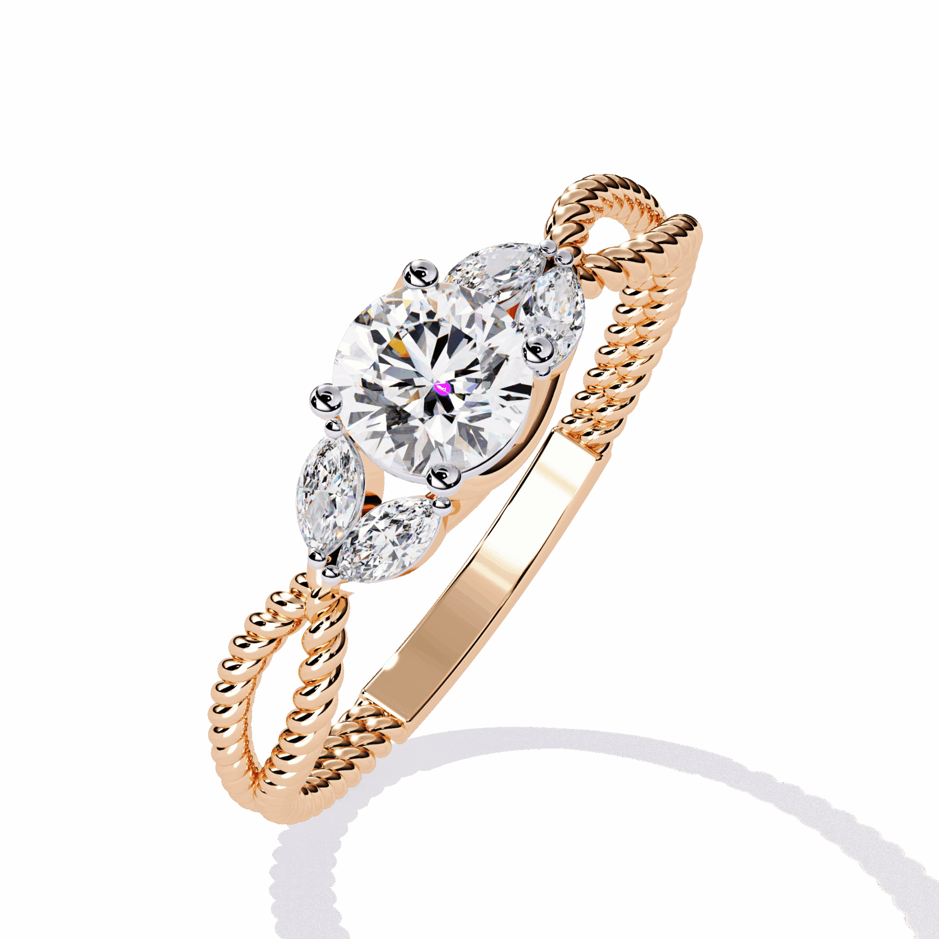 0.5 Carat Round Twilight Band in Moissanite | House of Estara