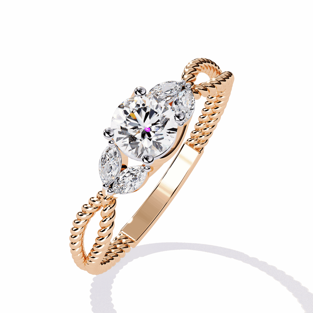0.5 Carat Round Twilight Band in Moissanite | House of Estara