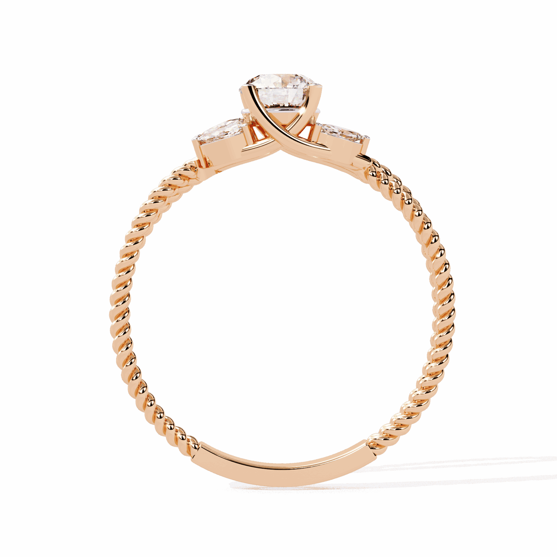 0.5 Carat Round Twilight Band in Moissanite | House of Estara