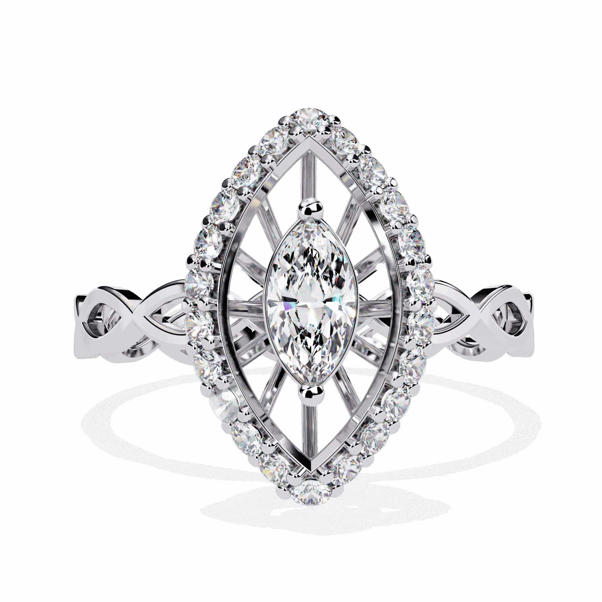 0.5 Carat Marquise Refined Everyday Look Ring in Moissanite | House of Estara