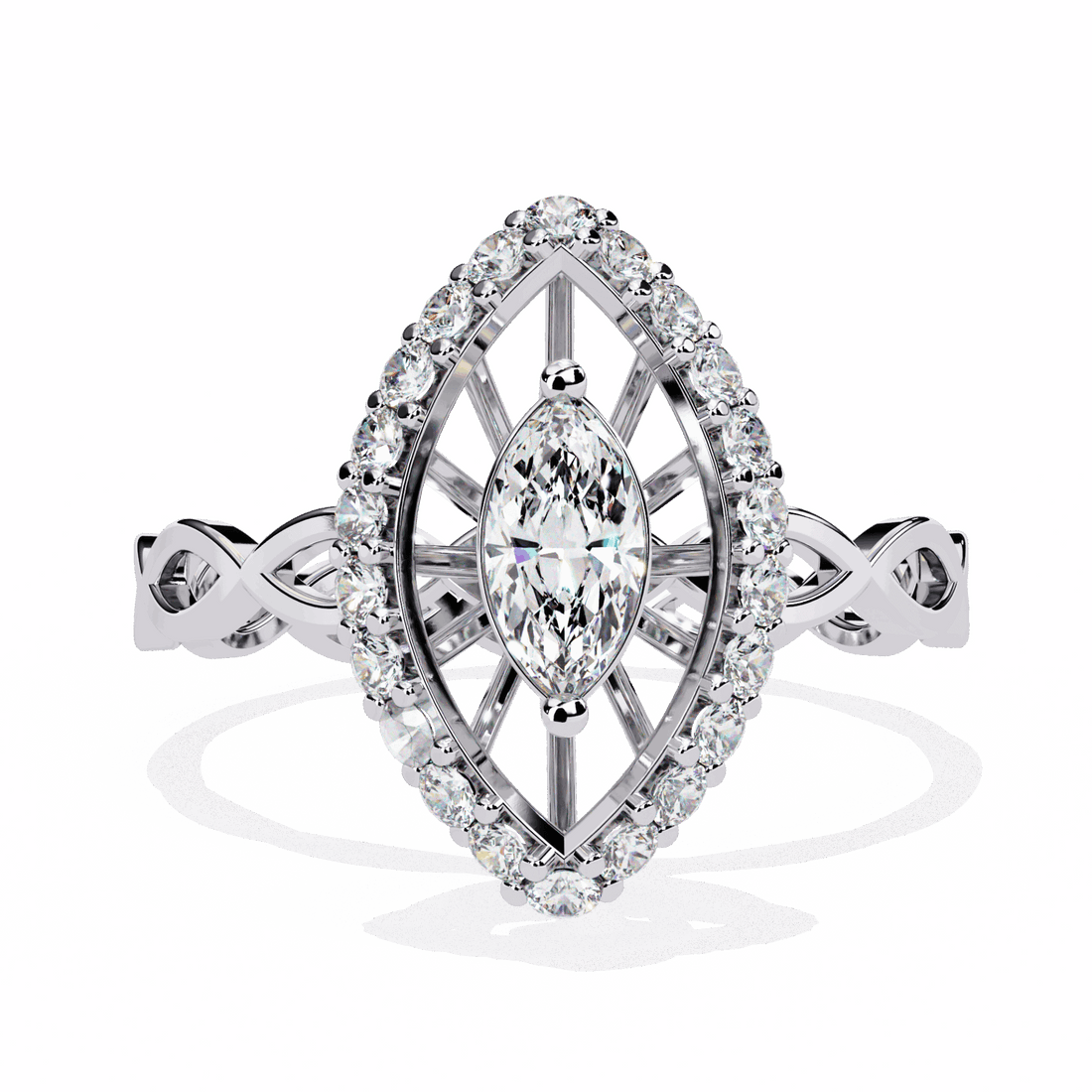 0.5 Carat Marquise Refined Everyday Look Ring in Moissanite | House of Estara
