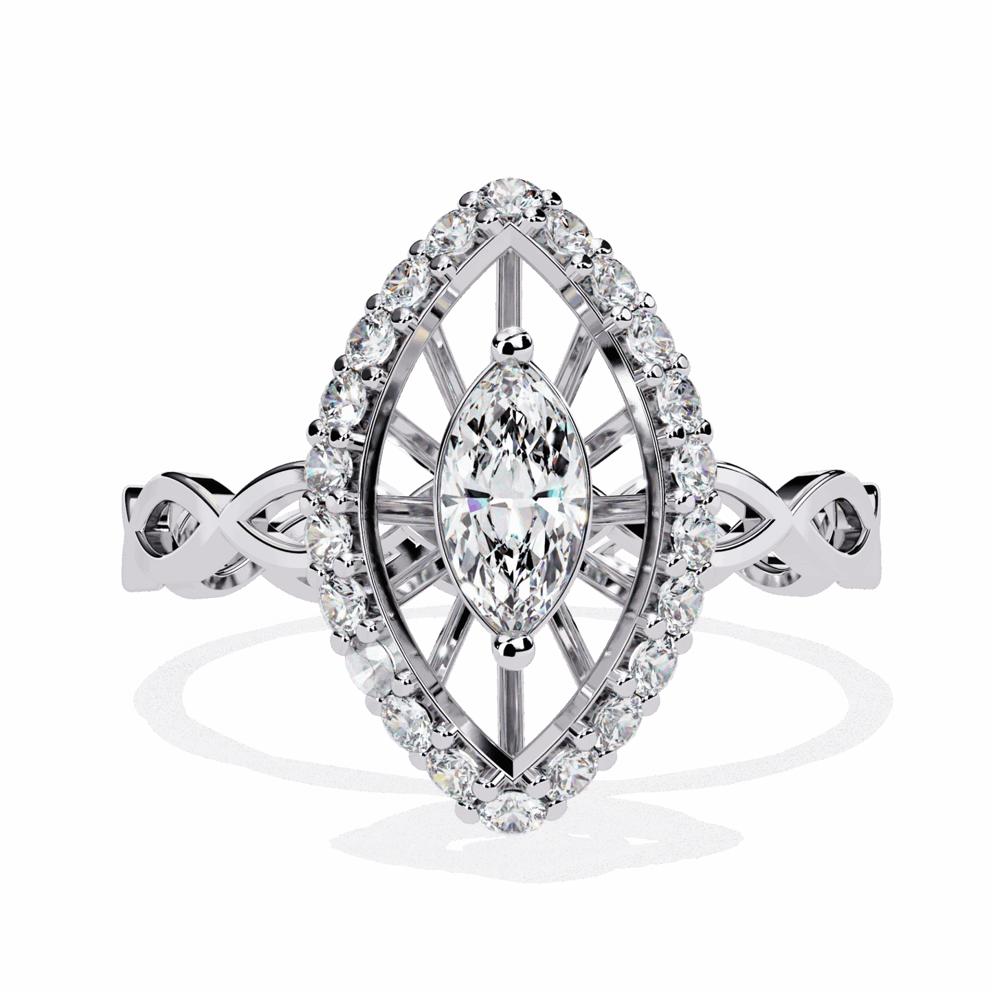 0.5 Carat Marquise Refined Everyday Look Ring in Moissanite | House of Estara
