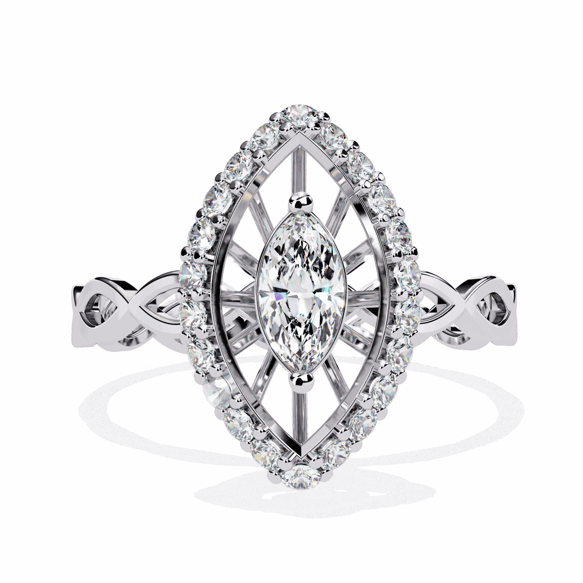 0.5 Carat Marquise Refined Everyday Look Ring in Moissanite | House of Estara