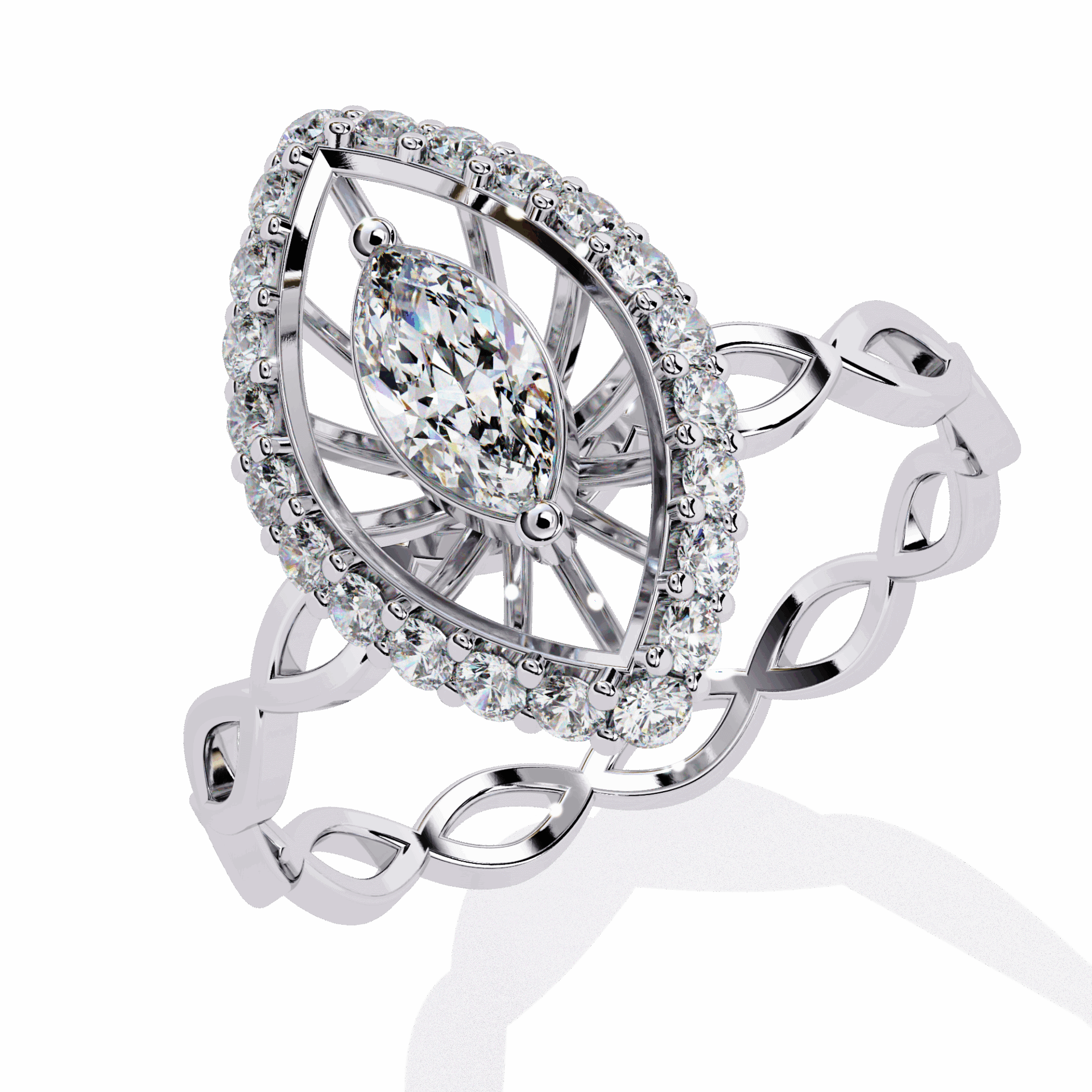 0.5 Carat Marquise Refined Everyday Look Ring in Moissanite | House of Estara