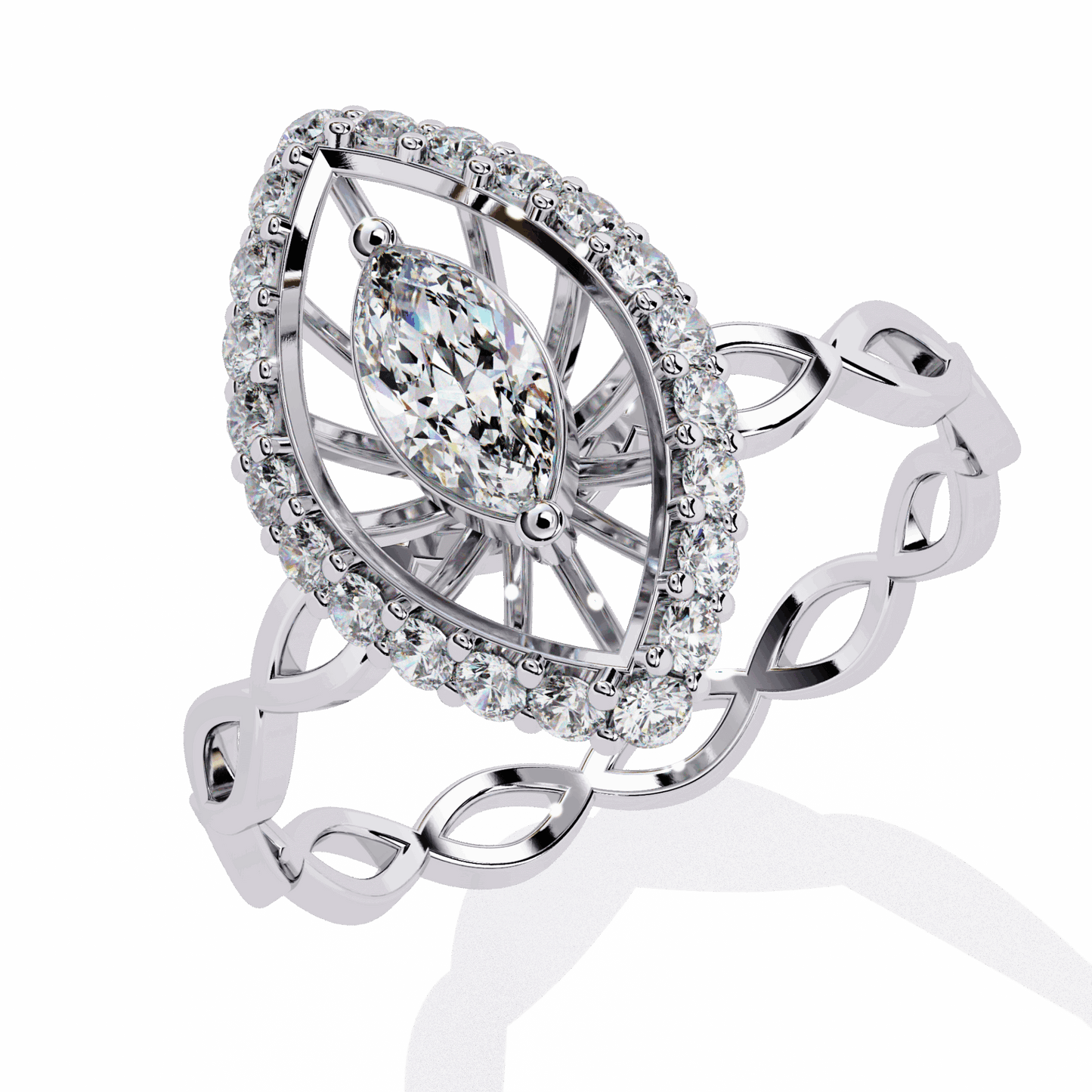 0.5 Carat Marquise Refined Everyday Look Ring in Moissanite | House of Estara