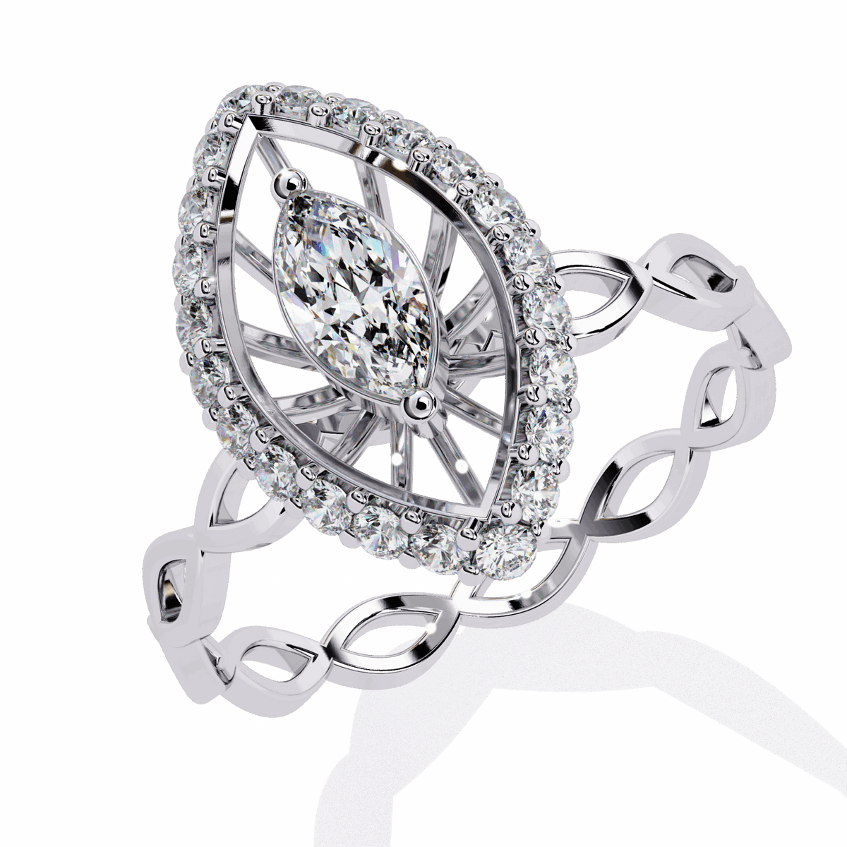 0.5 Carat Marquise Refined Everyday Look Ring in Moissanite | House of Estara
