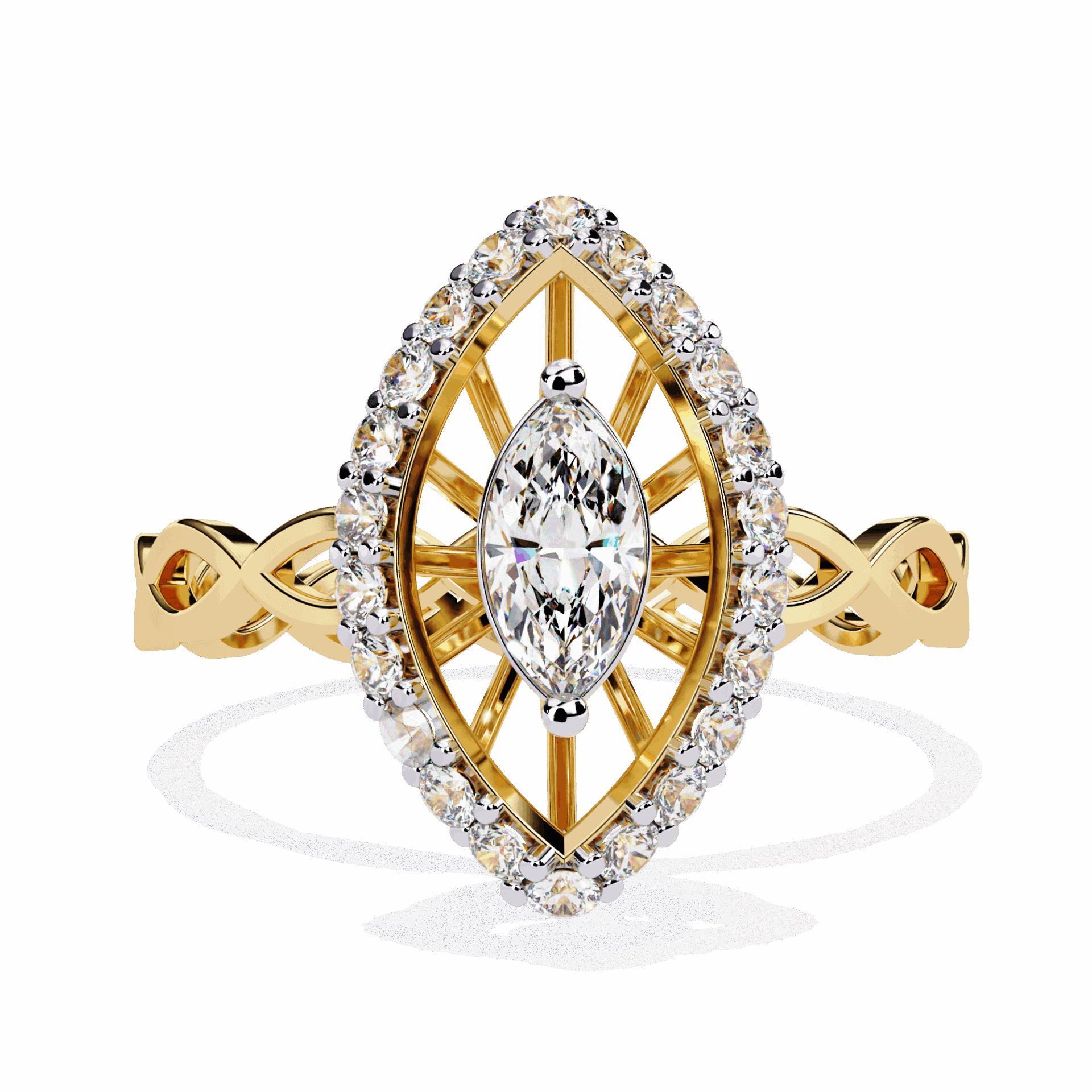 0.5 Carat Marquise Refined Everyday Look Ring in Moissanite | House of Estara