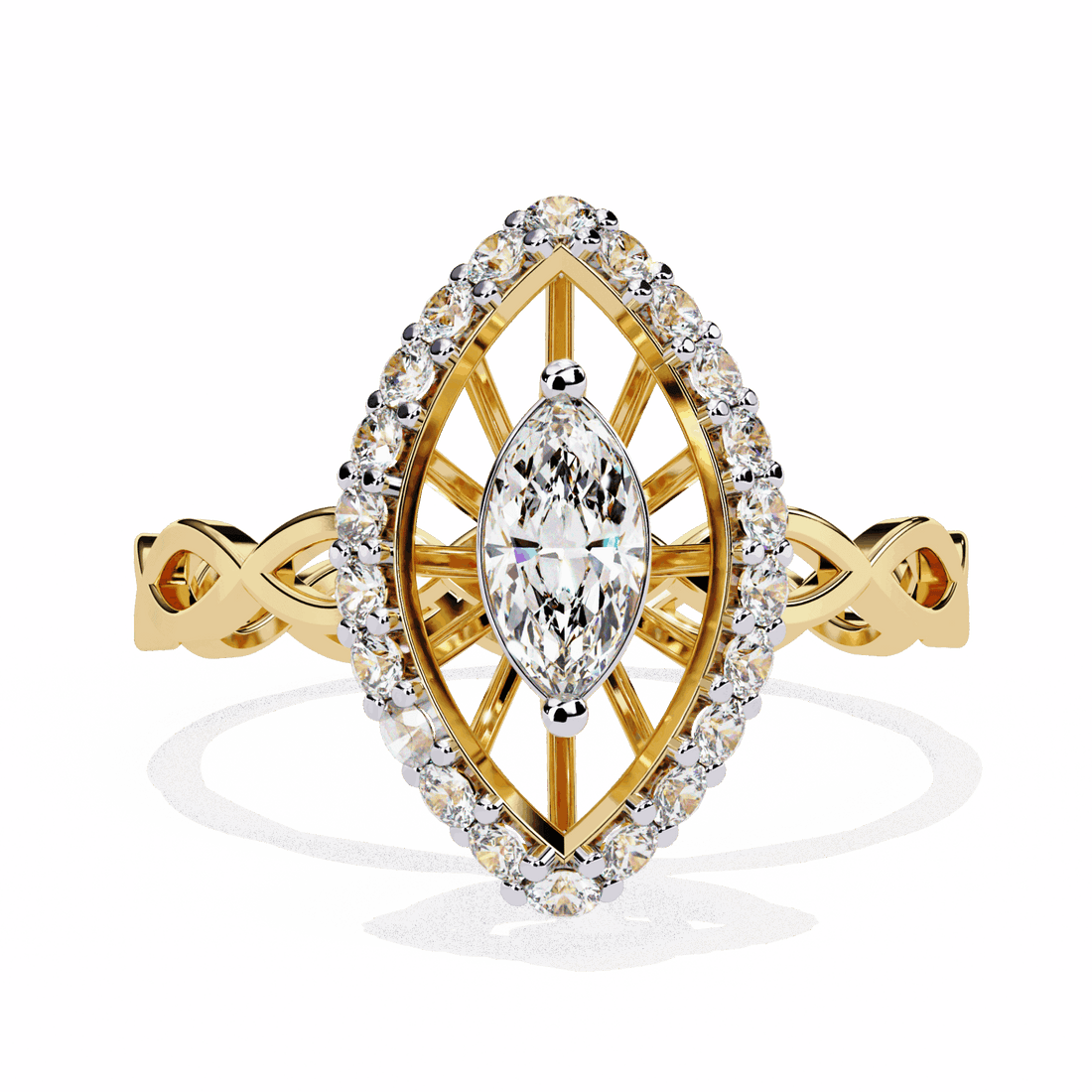 0.5 Carat Marquise Refined Everyday Look Ring in Moissanite | House of Estara