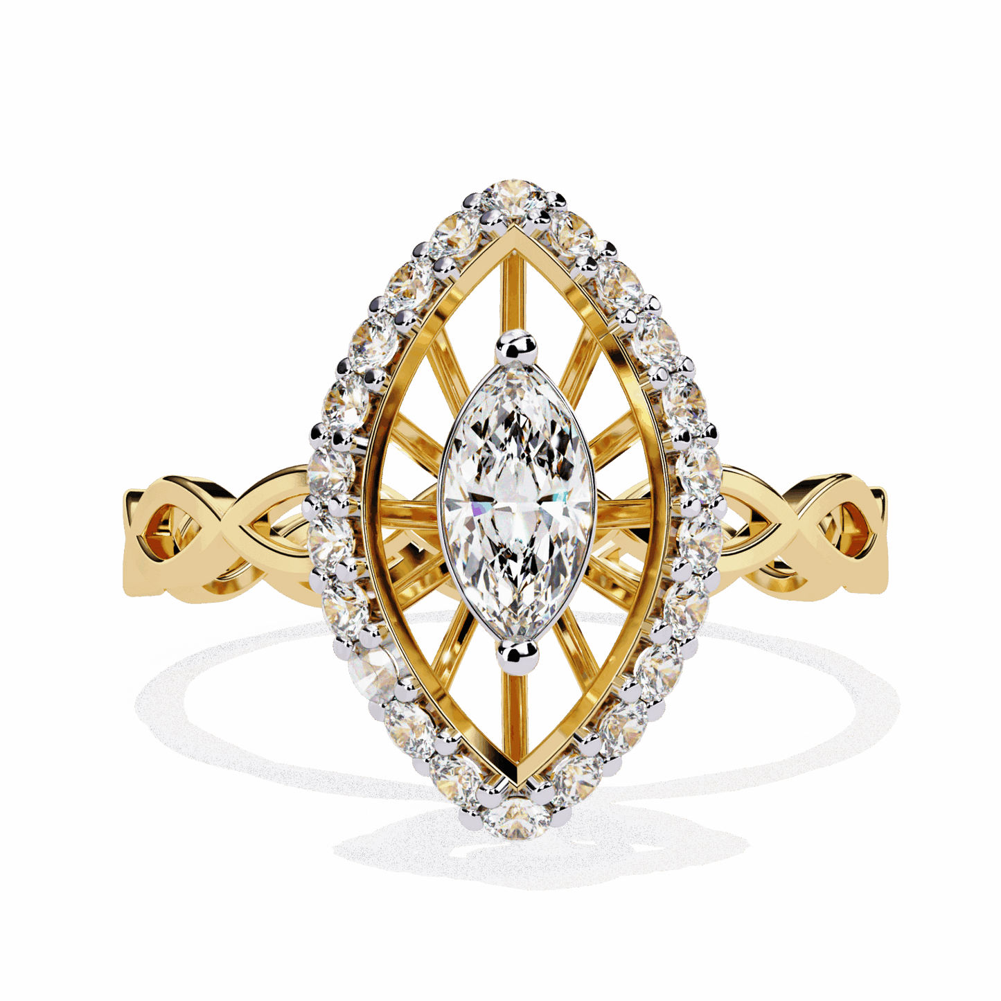 0.5 Carat Marquise Refined Everyday Look Ring in Moissanite | House of Estara