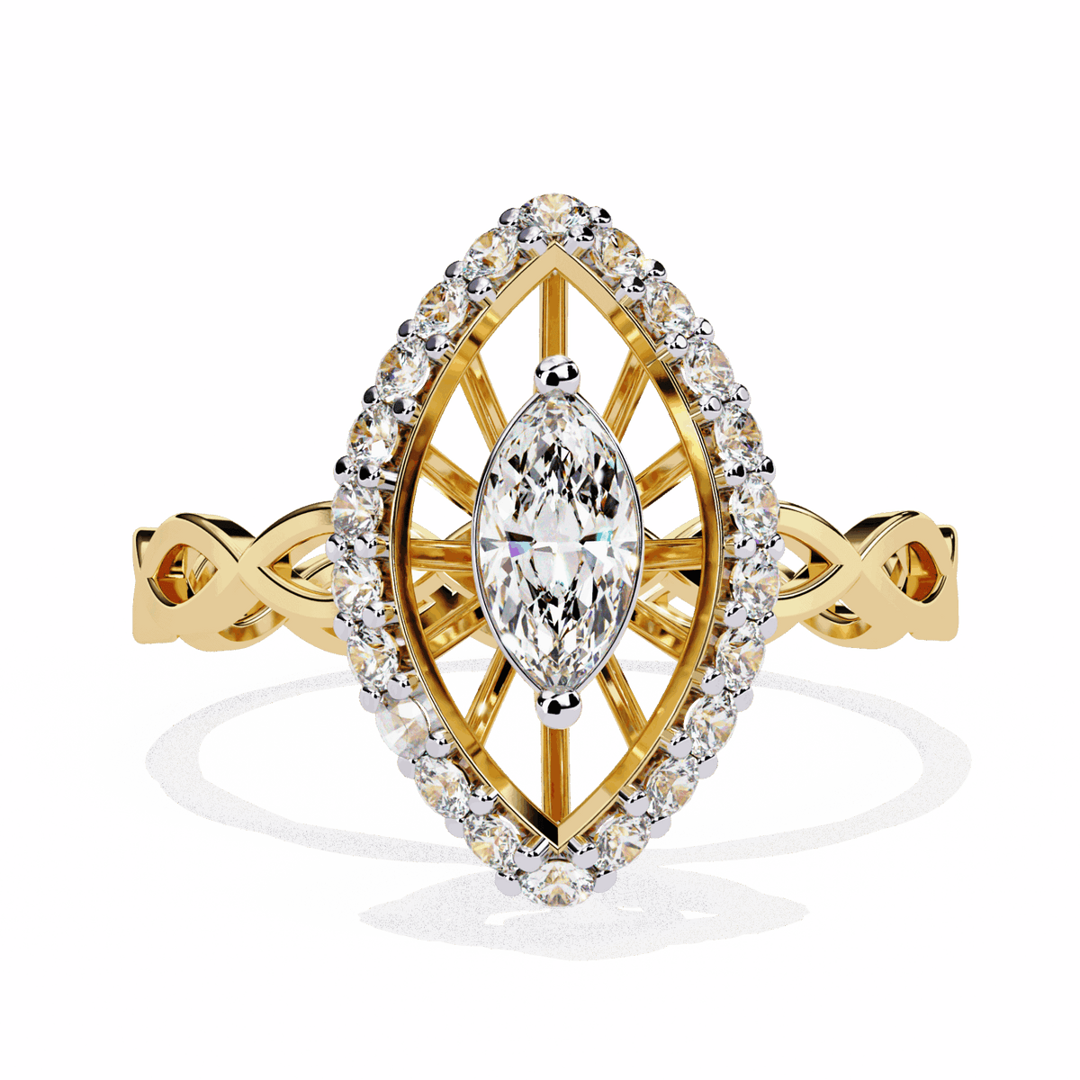 0.5 Carat Marquise Refined Everyday Look Ring in Moissanite | House of Estara