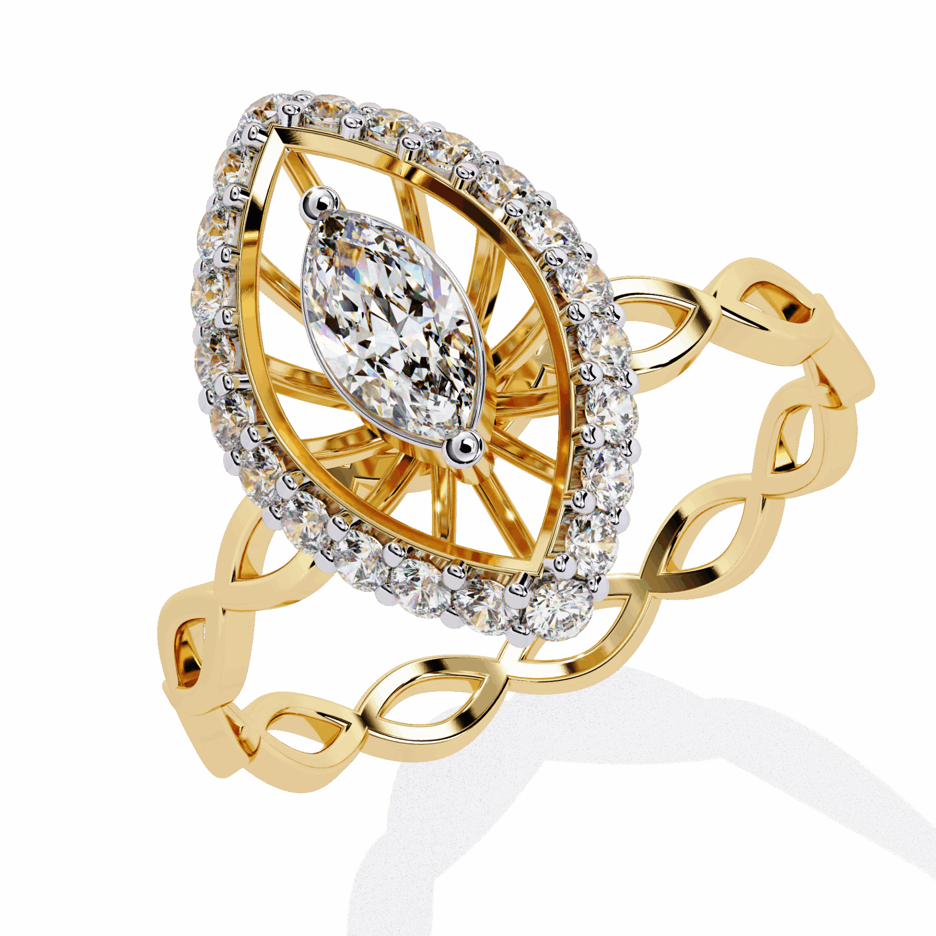 0.5 Carat Marquise Refined Everyday Look Ring in Moissanite | House of Estara