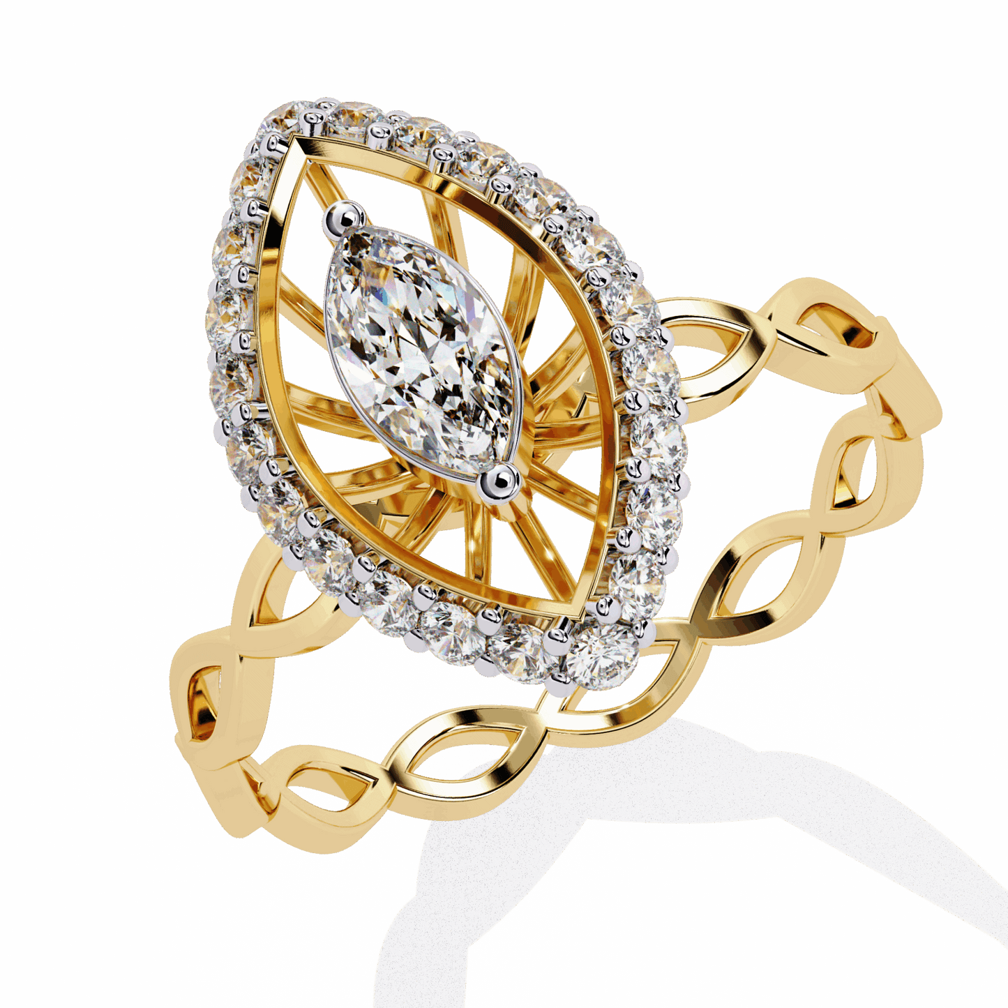 0.5 Carat Marquise Refined Everyday Look Ring in Moissanite | House of Estara