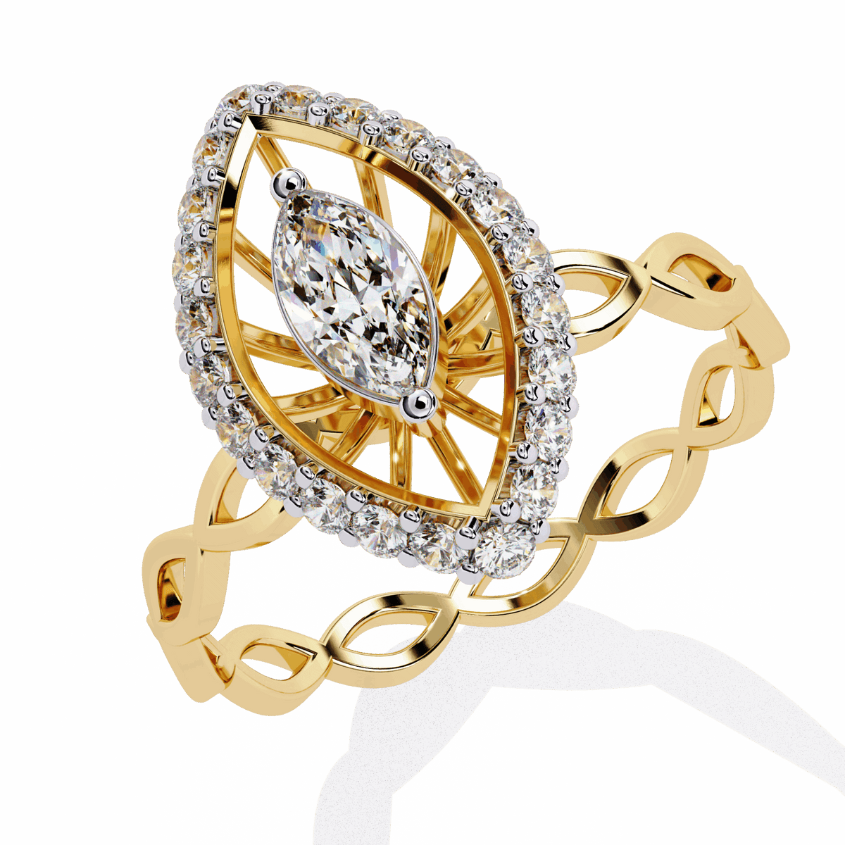 0.5 Carat Marquise Refined Everyday Look Ring in Moissanite | House of Estara