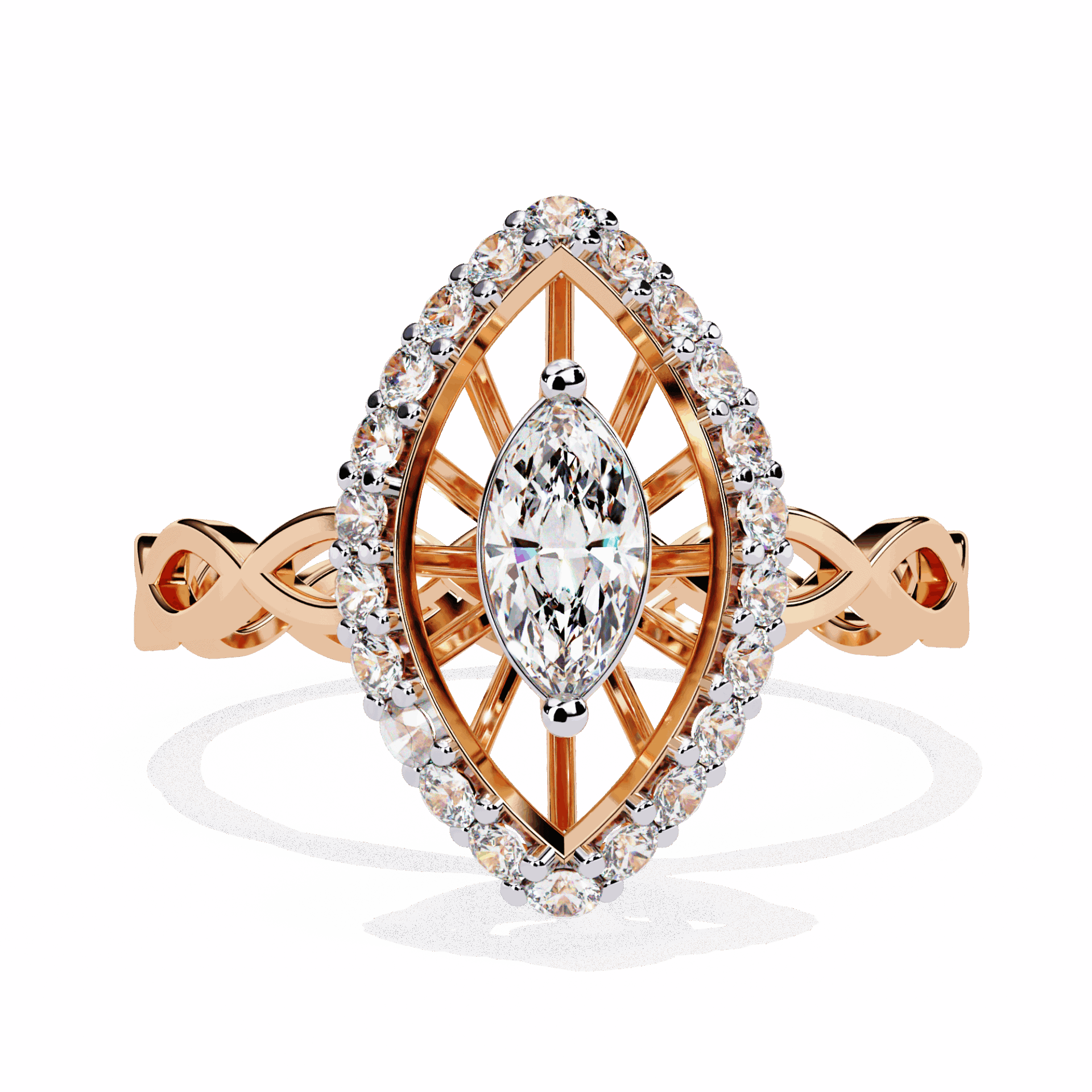 0.5 Carat Marquise Refined Everyday Look Ring in Moissanite | House of Estara