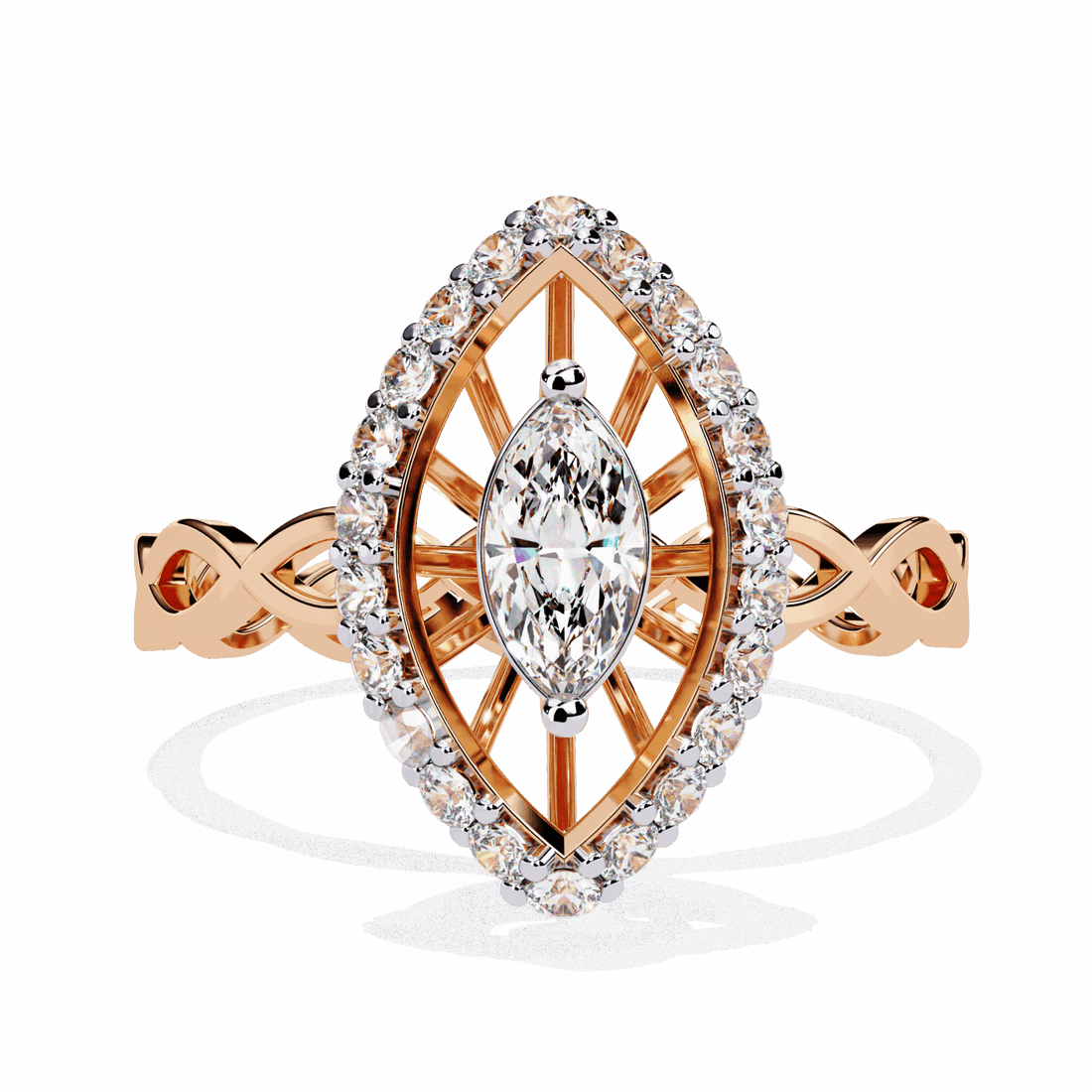 0.5 Carat Marquise Refined Everyday Look Ring in Moissanite | House of Estara